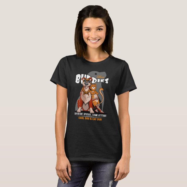 Camiseta Melhor Amigo (Modo escuro) | Mulheres (Frente Completa)