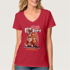 Camiseta Melhor Amigo (Modo escuro) | Mulheres V-Neck