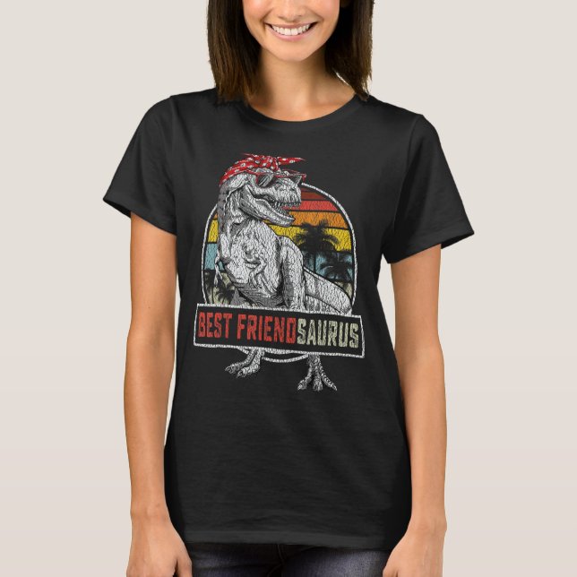 Camiseta Melhor Amigo Saurus Rex Dinossaur Melhor Família A (Frente)