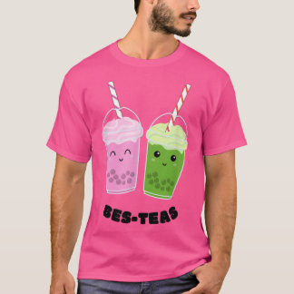 Camiseta Melhor Amigos Bes-Teas Boba Tea Cute Bubble Kawaii
