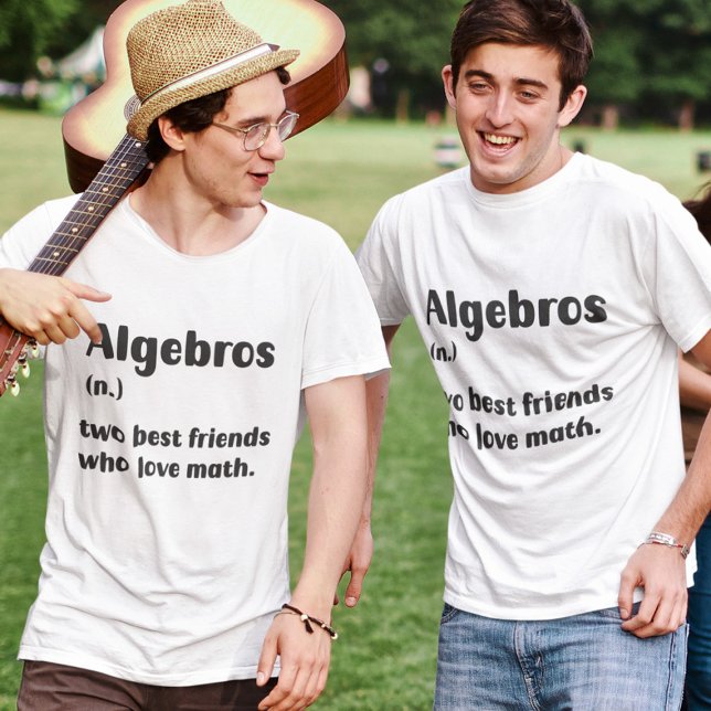 Camiseta Melhor Amigos Engraçados Em Matemática (Criador carregado)