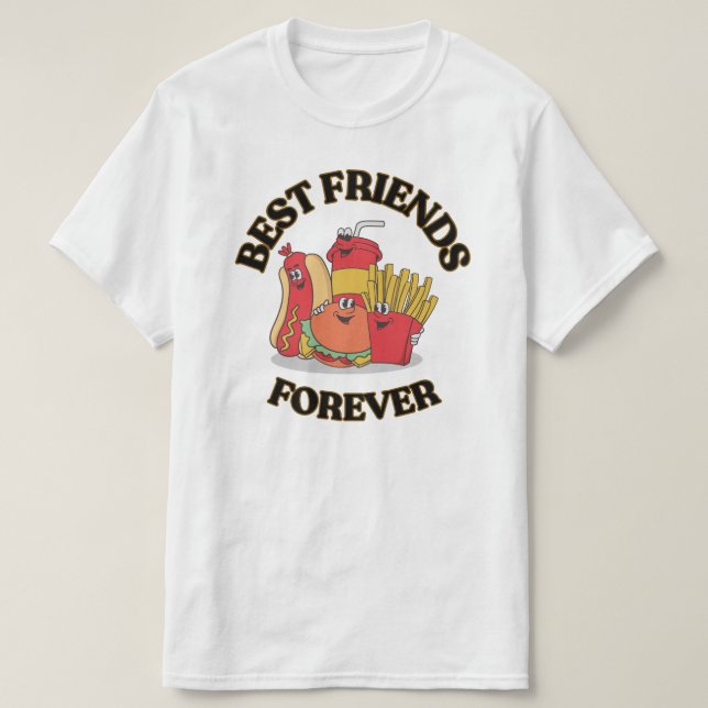 Camiseta Melhor Amigos para T-shirt para sempre (Frente do Design)