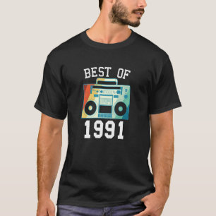 Camiseta Melhor Ano De Nascimento De 1991 Aniversário De Vi