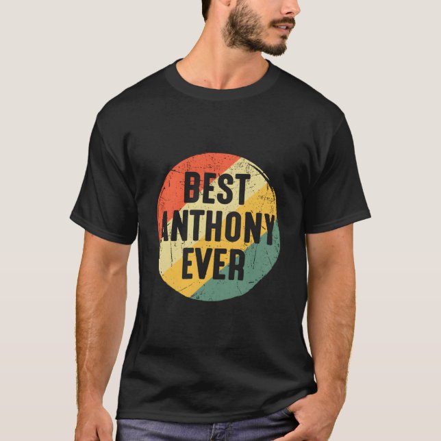 Camiseta Melhor Anthony de Todos para o Nome Anthony (Frente)