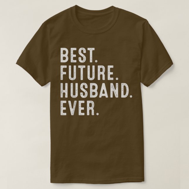 Camiseta Melhor Anunciamento De Noivado Do Marido Futuro (Frente do Design)