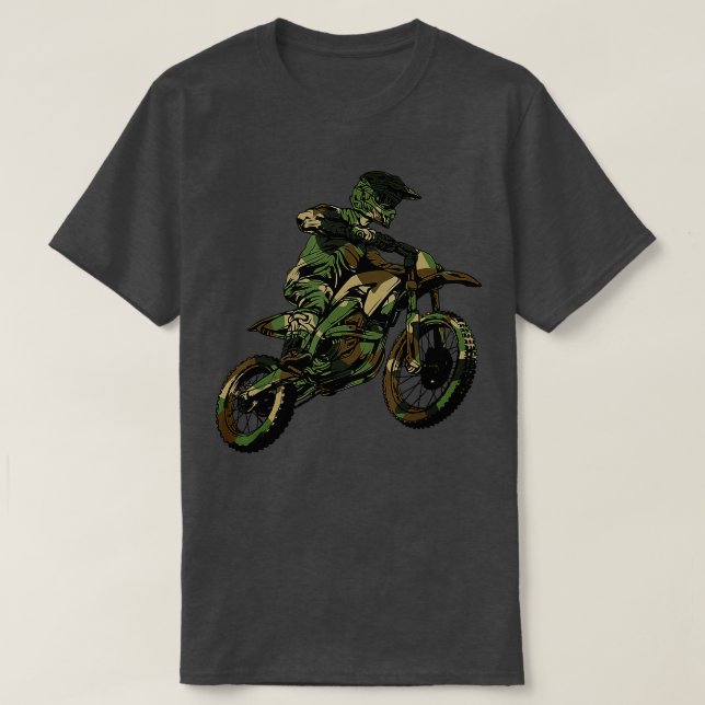 Camiseta Melhor Arte De Bike Para Homens Dirtbike Motorcyk (Frente do Design)