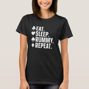 Camiseta Melhor Arte de Rummy Para Homens Mulheres Jogador