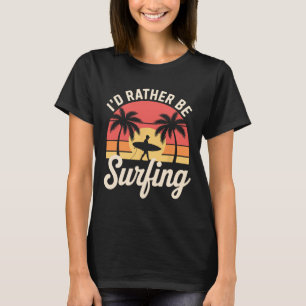 Camiseta Melhor Arte de Surf para Homens Mulheres Surfista