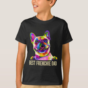 Camiseta Melhor Arte Frenchie Pai Bulldog Francês Pai de Ca