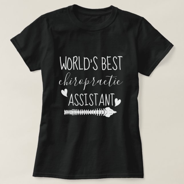 Camiseta Melhor Assistente Chiroprático do Mundo (Frente do Design)