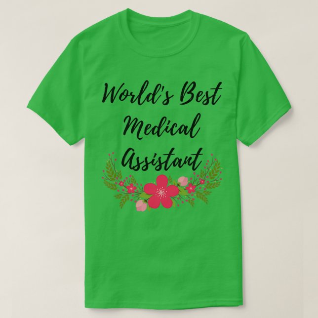 Camiseta Melhor assistente médico do mundo 27s (Frente do Design)