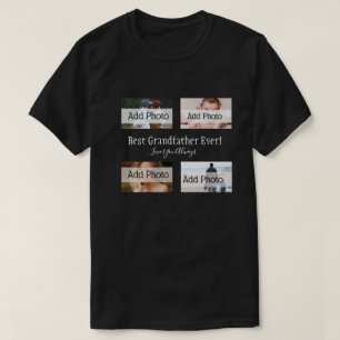 Camiseta Melhor Avô Alguma Vez Colagem de Fotos White Scrip