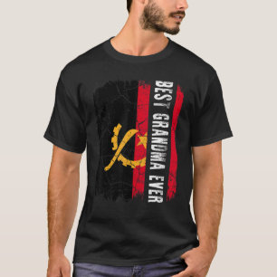 Camiseta Melhor Avó Angolana de Sempre Bandeira da Angola D