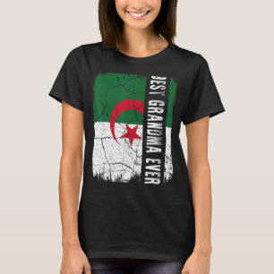 Camiseta Melhor Avó Argelina Alguma Vez Algéria Bandeira Mo