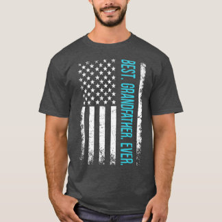 Camiseta Melhor Avô Bandeira Americana