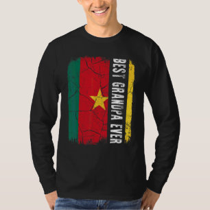 Camiseta Melhor Avô Camaronês Ever Camarões Bandeira Padre