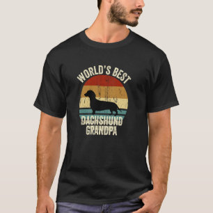 Camiseta Melhor Avô Dachshund do Mundo Cachorro Salsicha Do