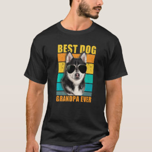 Camiseta Melhor Avô de Cachorro Siberian Husky Dia dos Pais