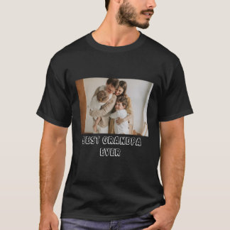 Camiseta Melhor Avô De Foto Da Família Personalizada