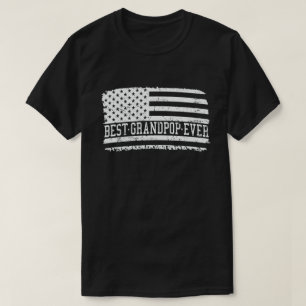 Camiseta Melhor Avô de Todos Bandeira Americana Avô Vintage