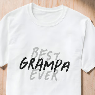 Camiseta Melhor Avô de Todos Moderno Preto e Cinza Grunge