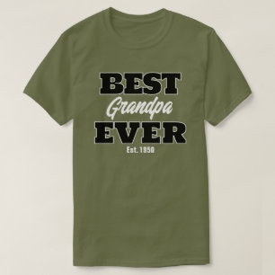 Camiseta Melhor Avô De Todos Os Dias - Ano Personalizado