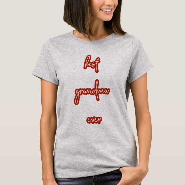 Camiseta Melhor Avó de Todos os Tempos Script (Frente)