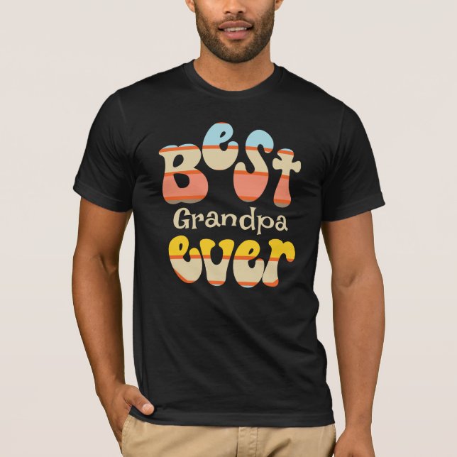 Camiseta Melhor Avô de Todos Retro (Frente)