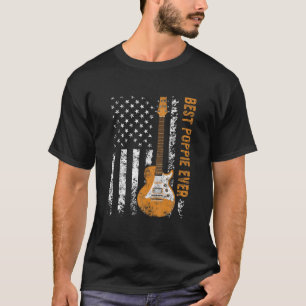 Camiseta Melhor Avó do Mundo Bandeira Americana Guitarra Na