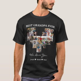 Camiseta Melhor Avô do Mundo Fotos Personalizadas Nome dos