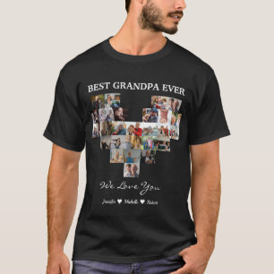 Camiseta Melhor Avô do Mundo Fotos Personalizadas Nome dos