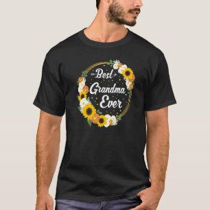 Camiseta Melhor Avó do Mundo Jardineira de Flores