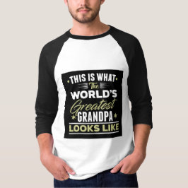 Camiseta Melhor Avô do Mundo Preto Branco Dia dos Pais