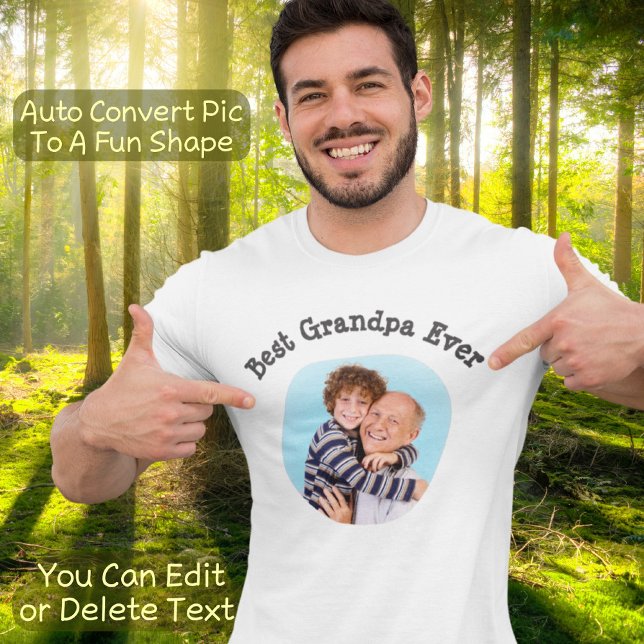 Camiseta Melhor Avô Já Criou Seu Próprio Texto Fotográfico  (Criador carregado)