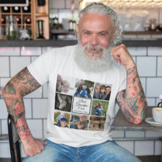 Camiseta Melhor avô já fotografou colagem personalizada tex