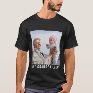 Camiseta Melhor Avô Nunca Avô E Foto Do Bebê Preto