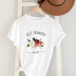 Camiseta Melhor Avó Nunca | Trendy Burgundy Boho Floral