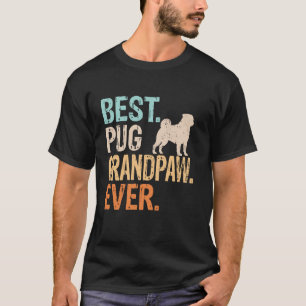 Camiseta Melhor Avô Pug de Todos os Tempos Amante de Cães A