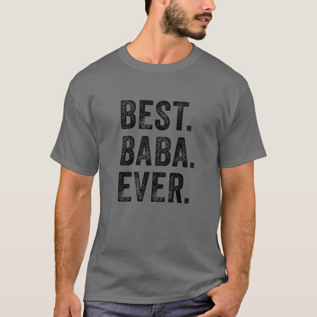 Camiseta Melhor Baba De Vovô Pai Dia de os pais Engraçado V (Frente)