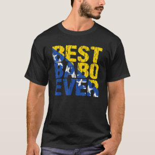 Camiseta Melhor Babo Ever Bósnio Pai Padre Bósnia Bandeira