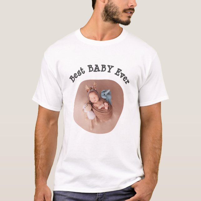 Camiseta Melhor BABY já carregou sua foto da família quadra (Frente)