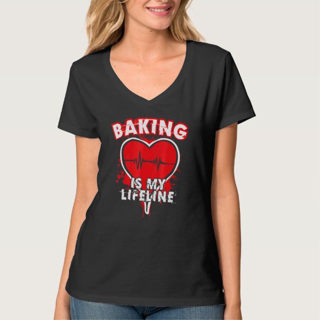 Camiseta Melhor Baking De Grunge É Minha Padaria De Coração (Frente)