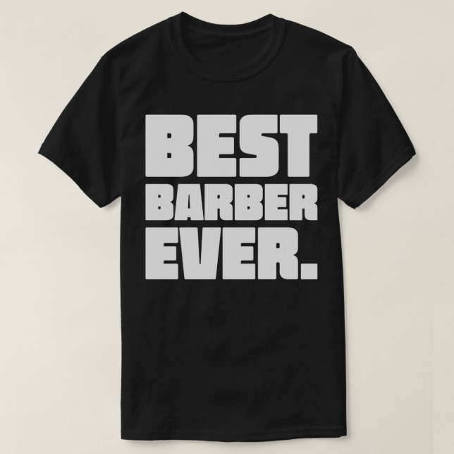 Camiseta Melhor Barber Alguma Vez Clássica (Frente do Design)