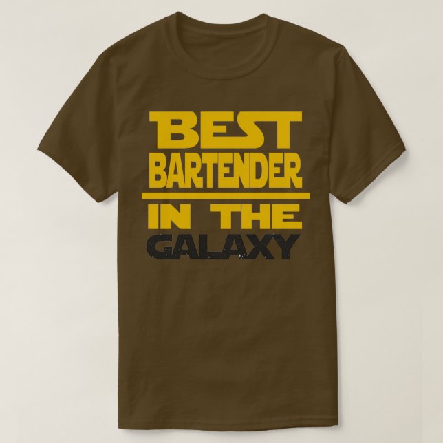Camiseta Melhor Barman No Presente Engraçado Da Galáxia (Frente do Design)
