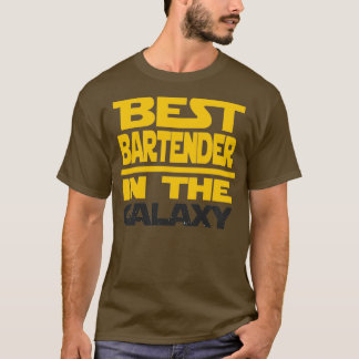 Camiseta Melhor Barman No Presente Engraçado Da Galáxia