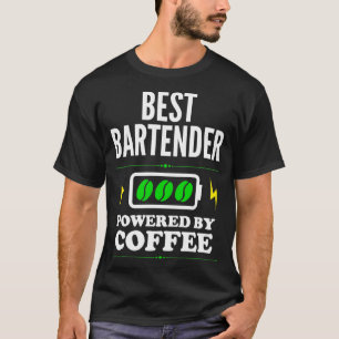 Camiseta Melhor Bartender Equipado com Café para Bartender
