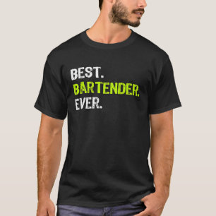 Camiseta Melhor BARTENDER Prêmio de Presente Engraçado