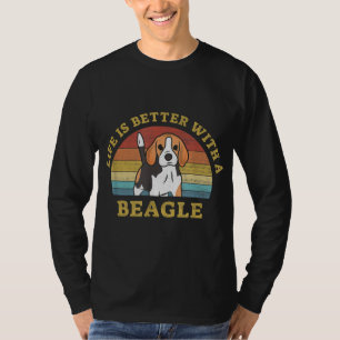Camiseta Melhor Beagle Retro Vintage Dog Design Puppy Lover