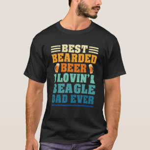 Camiseta Melhor Beared Beer Lovin' Beagle Pai Engraçado Amo