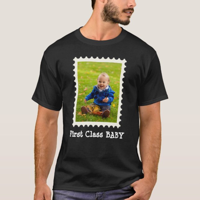 Camiseta Melhor Bebê de primeira classe Foto já personaliza (Frente)
